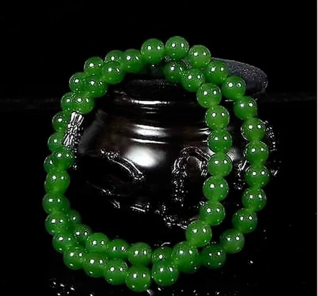 Women And Men Fashion - Genuine Natural Green Beads Necklace Chinese
