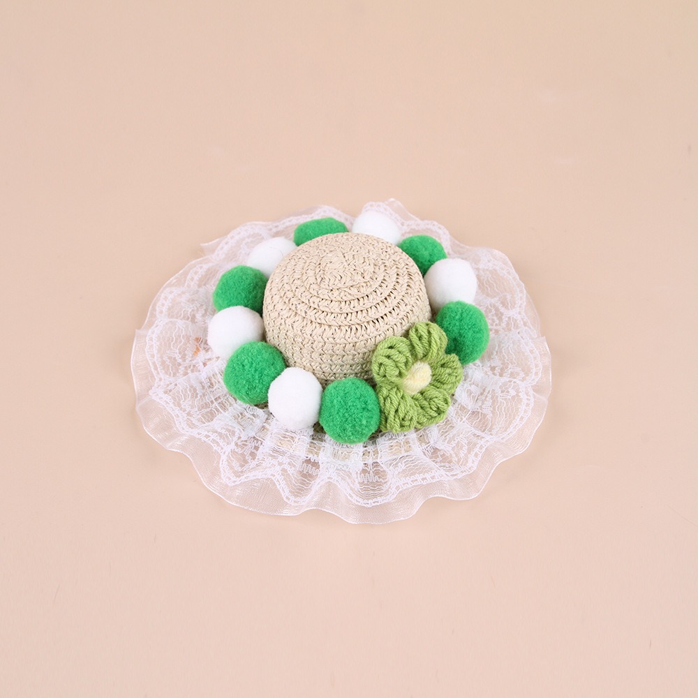 Straw Hat Summer - Pet Outdoor Supplies Princess Hat Puppy
