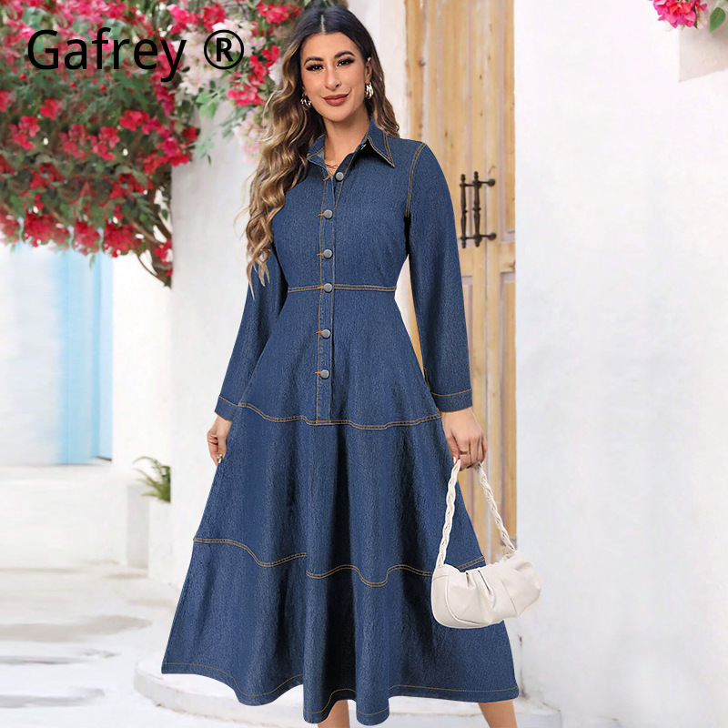 New Fashion Denim Jean Shirt D - огляд і ціна Belted Shirt Dress