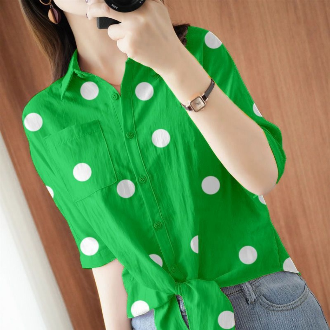 Plus Size Polka Dot Shirt&Blou - огляд і ціна Women'S Fashion Essentials