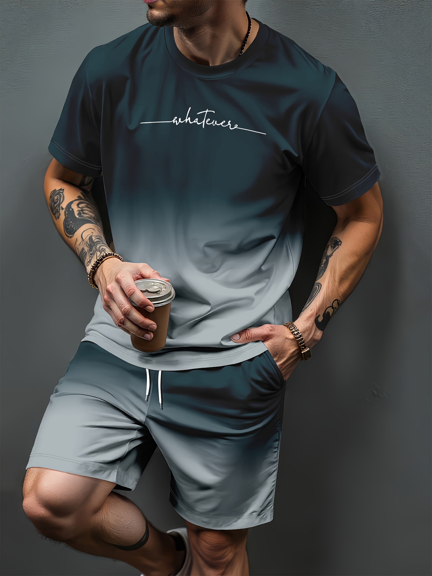Gradient Letter Pattern 3D Pri - огляд і ціна Women And Men Fashion