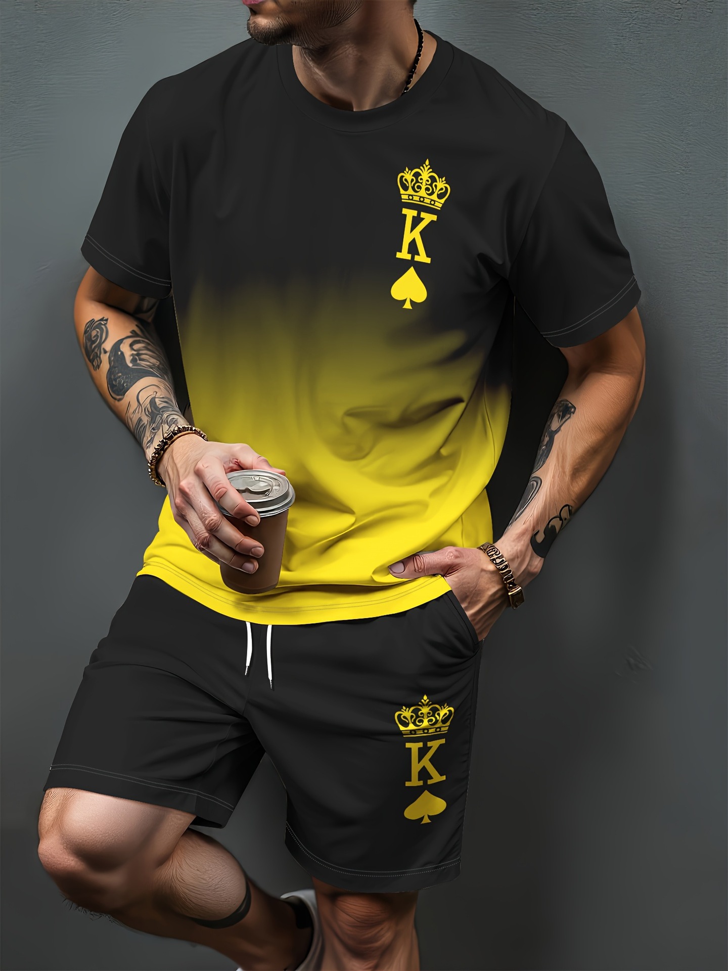 Gradient Letter Pattern 3D Pri - огляд і ціна Women And Men Fashion