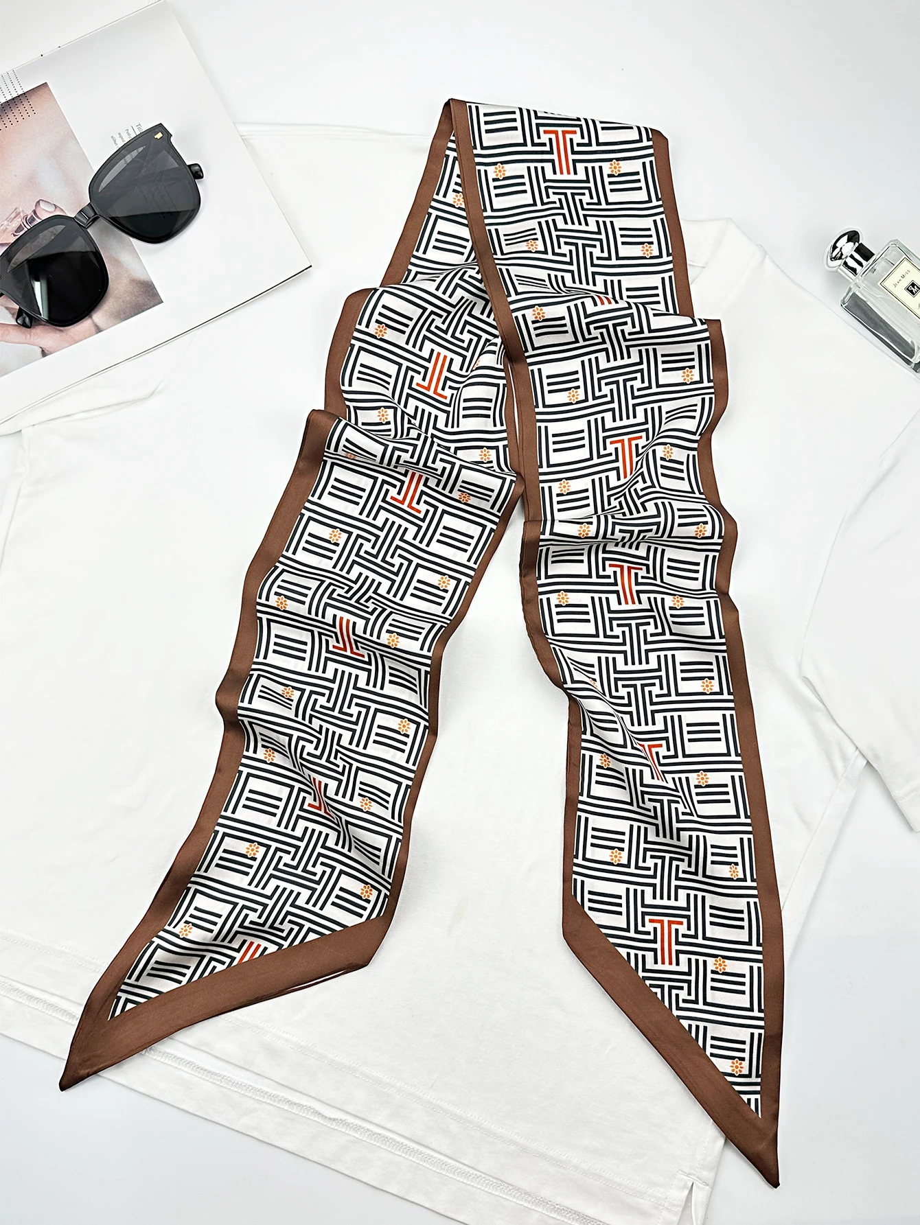 Luxury Geometry Skinny Silk Sc - огляд і ціна Women Fashion Necktie