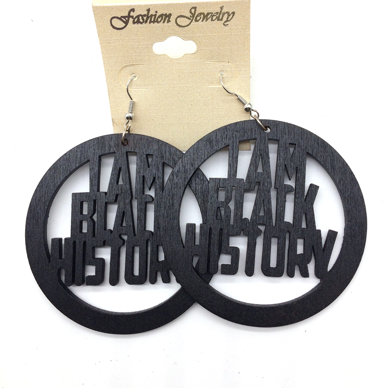 I am Black History Wooden Earr - огляд і ціна Women Fashion History