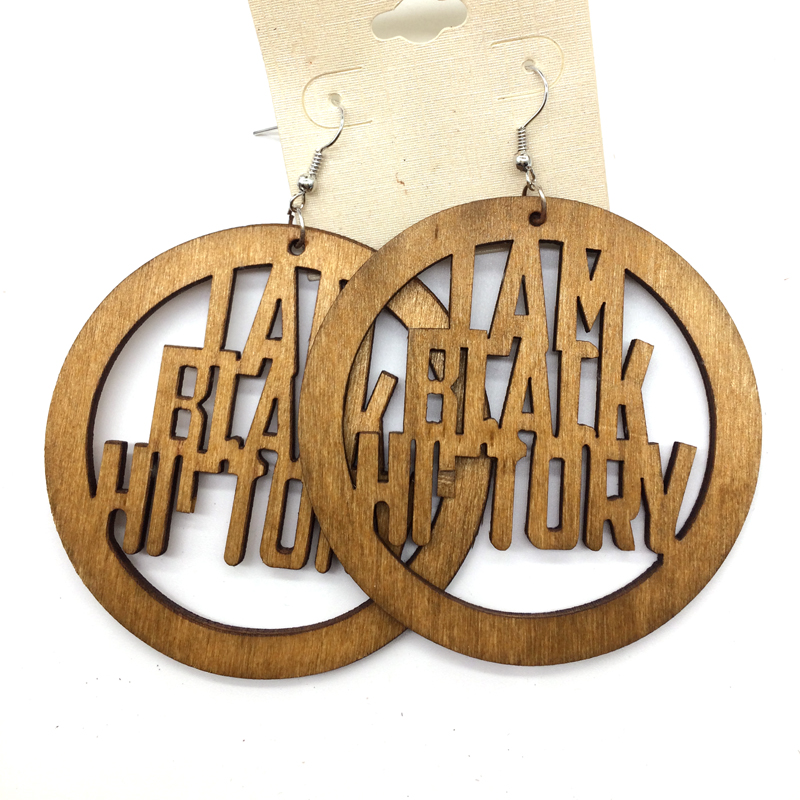 I am Black History Wooden Earr - огляд і ціна Women Fashion History