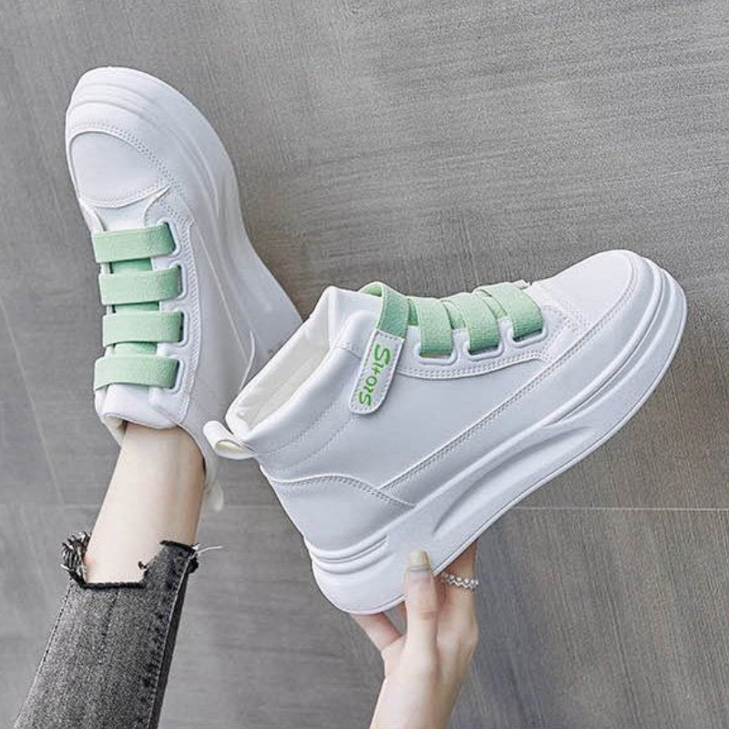 Versatile White High Top Sneak - огляд і ціна Women'S Fashion Velcro Sneakers