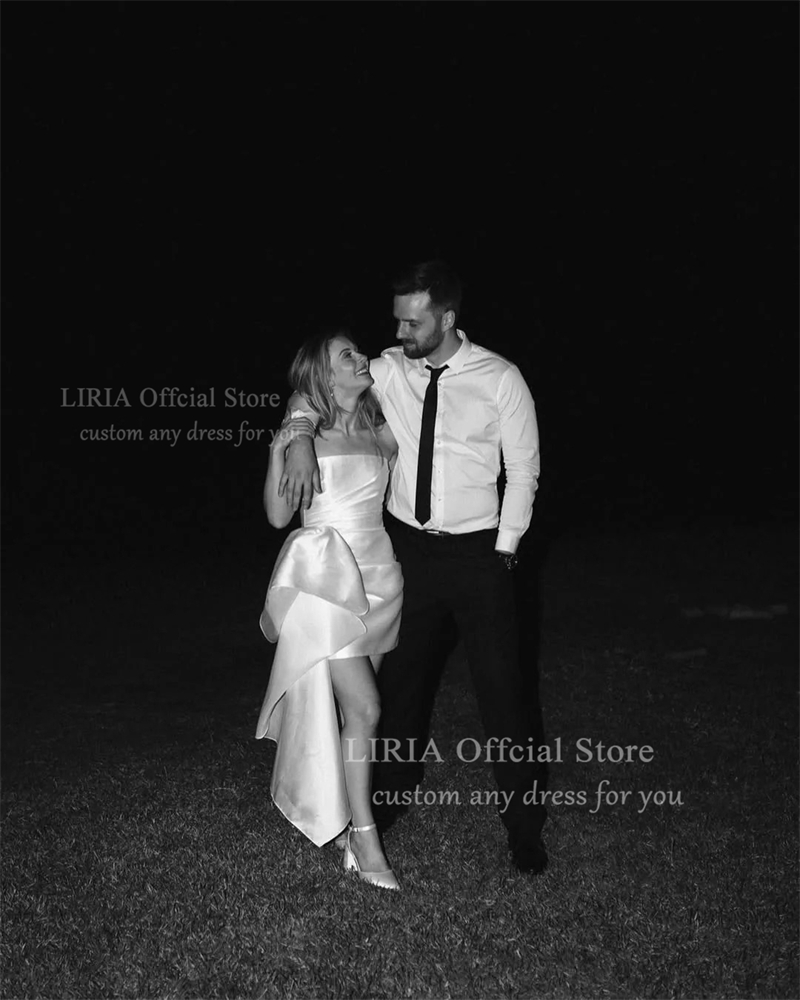 LIRIA Shiny Satin Mini Wedding - огляд і ціна Ruched Dress Mini