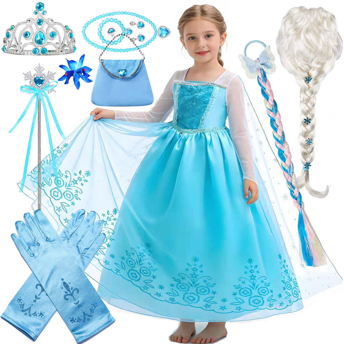 2026 Elsa Blue Long-sleeved Cu - огляд і ціна Ruched Dress Mini