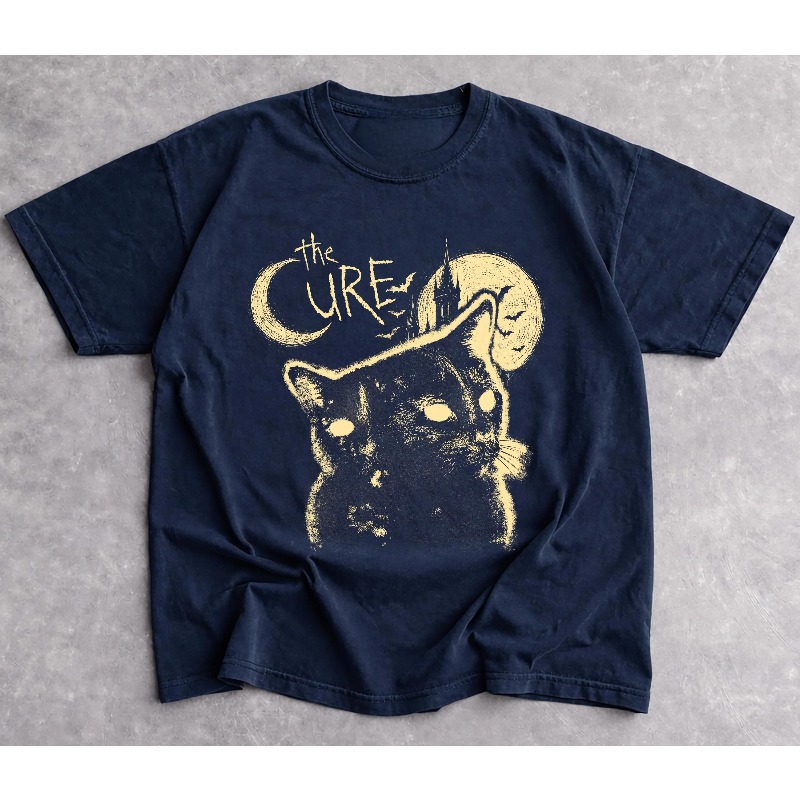 The Cure Band Cat Pattern T-sh - огляд і ціна Women'S Fashion From The 90S