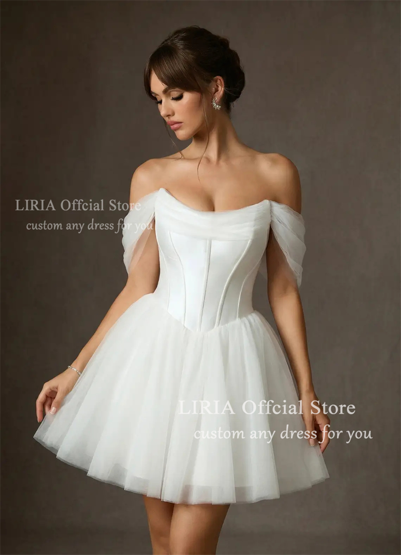 LIRIA Chic Short Wedding Dress - огляд і ціна Ruched Dress Mini