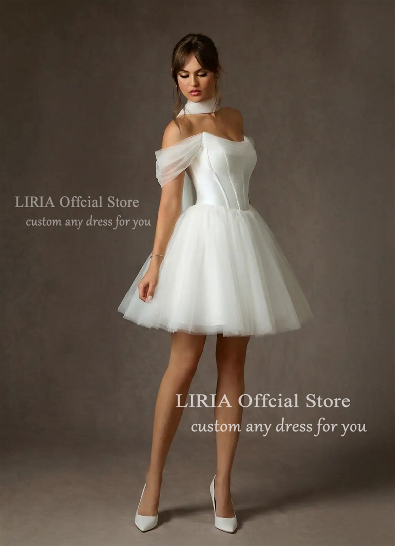 LIRIA Chic Short Wedding Dress - огляд і ціна Ruched Dress Mini