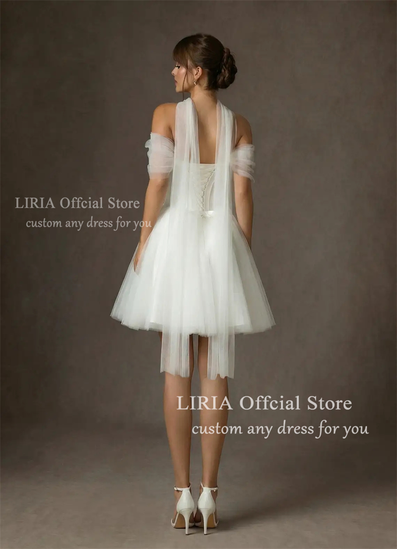 LIRIA Chic Short Wedding Dress - огляд і ціна Ruched Dress Mini