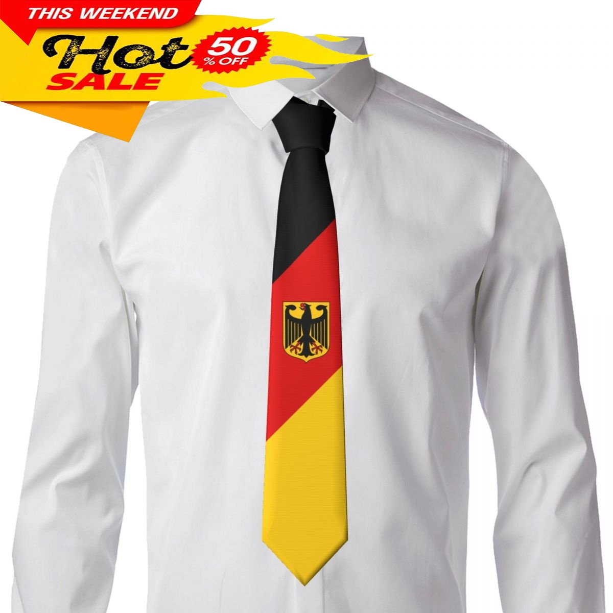 Germany Flag Tie Emblem Neckti - огляд і ціна Women Fashion Necktie