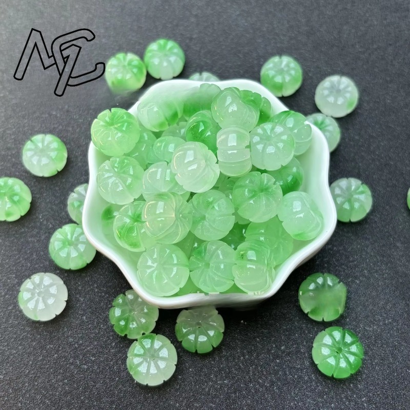 10pcs A Green Jade Pumpkin Bea - огляд і ціна Women And Men Fashion