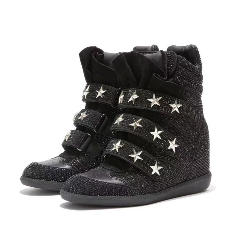 High‑Top Hidden Wedge Sneakers - огляд і ціна Women'S Fashion Velcro Sneakers