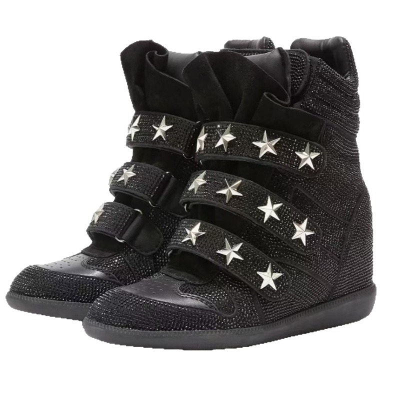 High‑Top Hidden Wedge Sneakers - огляд і ціна Women'S Fashion Velcro Sneakers