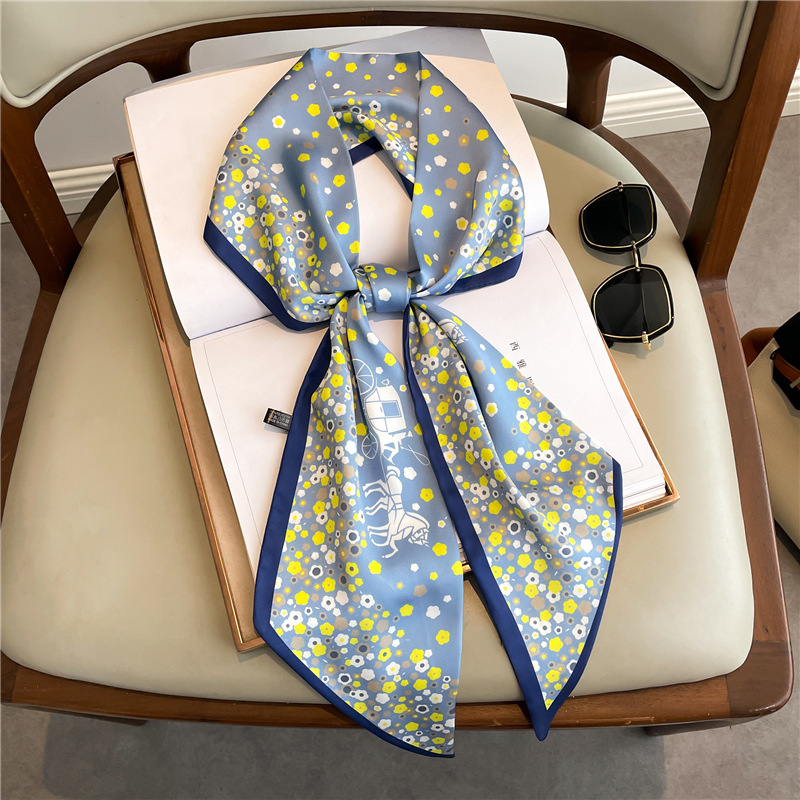 Fashion Print Long Silk Scarf  - огляд і ціна Women Fashion Necktie