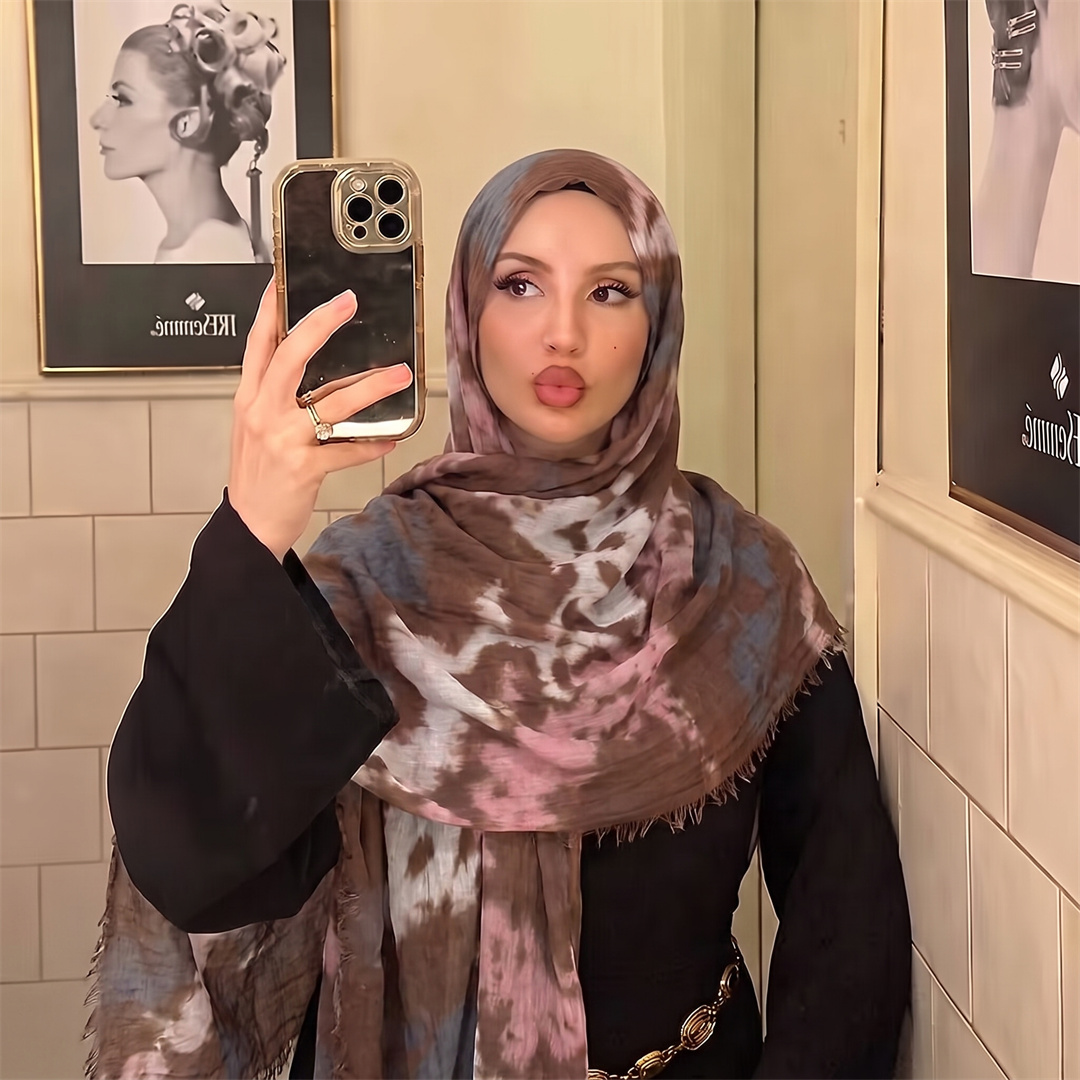Boho Tie Dye Print Rayon Hijab - огляд і ціна Women'S Fashion Headbands