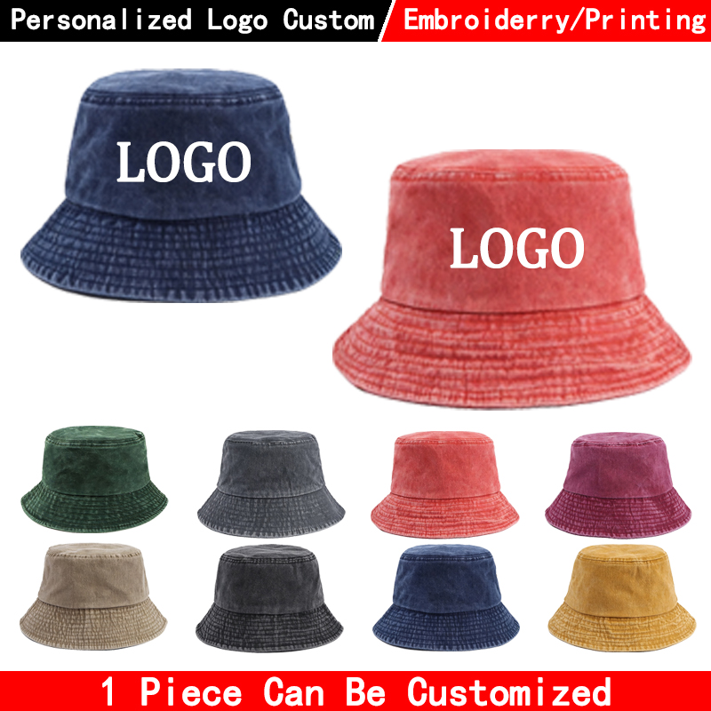 Custom Logo Denim Bucket Hat F - огляд і ціна Women Fashion Logo Design