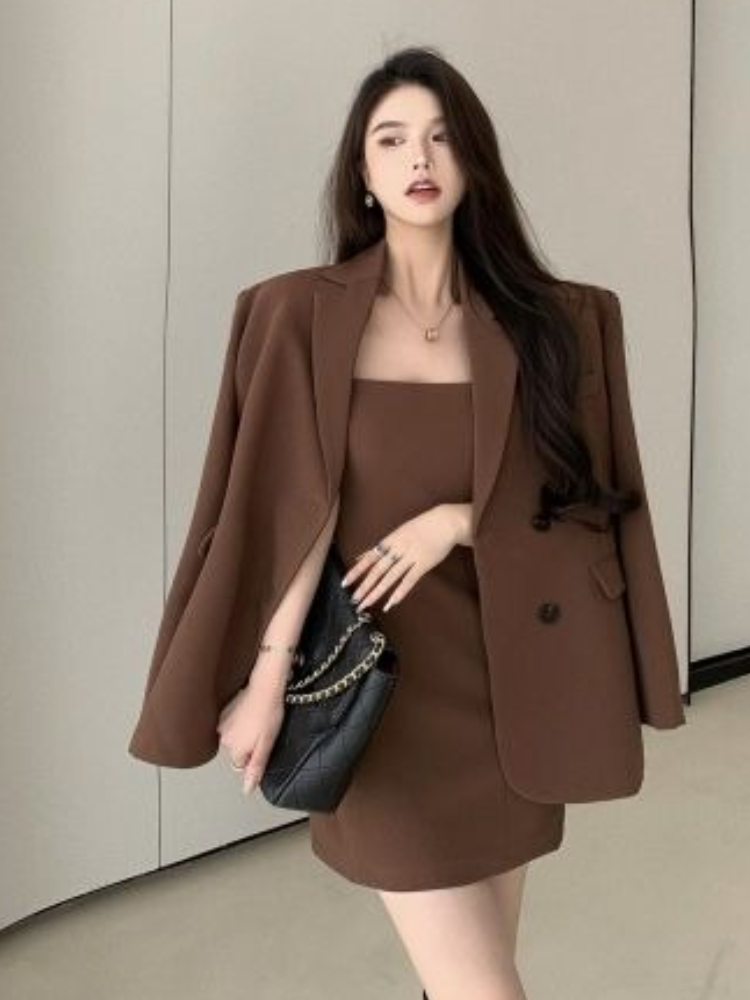 Autumn Winter Brown Elegant 2  - огляд і ціна Ruched Dress Mini