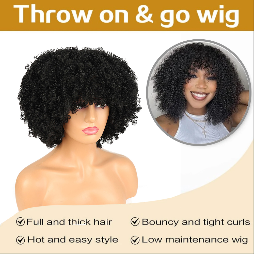 Afro Kinky Curly Hair Wigs Wit - огляд і ціна Women Fashion Icon
