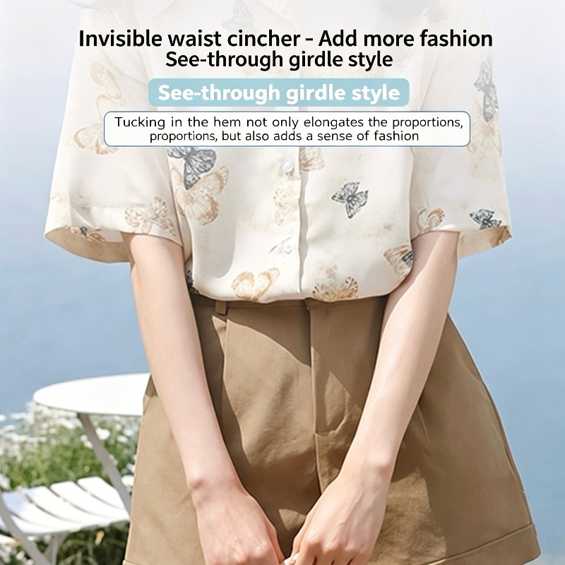 4PCS/Set (1 Strap+3 Buttons) E - огляд і ціна Belted Shirt Dress