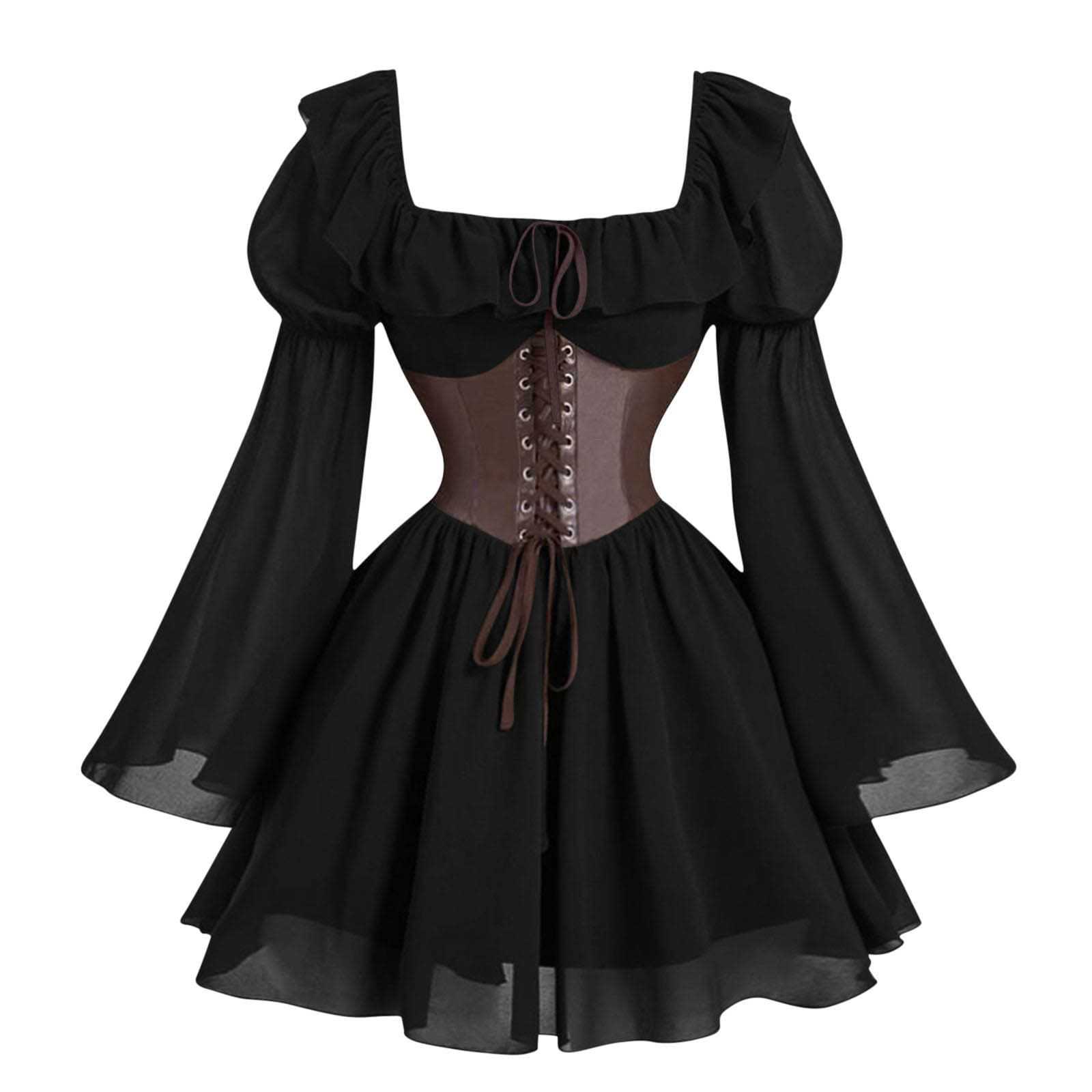 Renaissance Medieval Long Slee - огляд і ціна Women'S Fashion Victorian