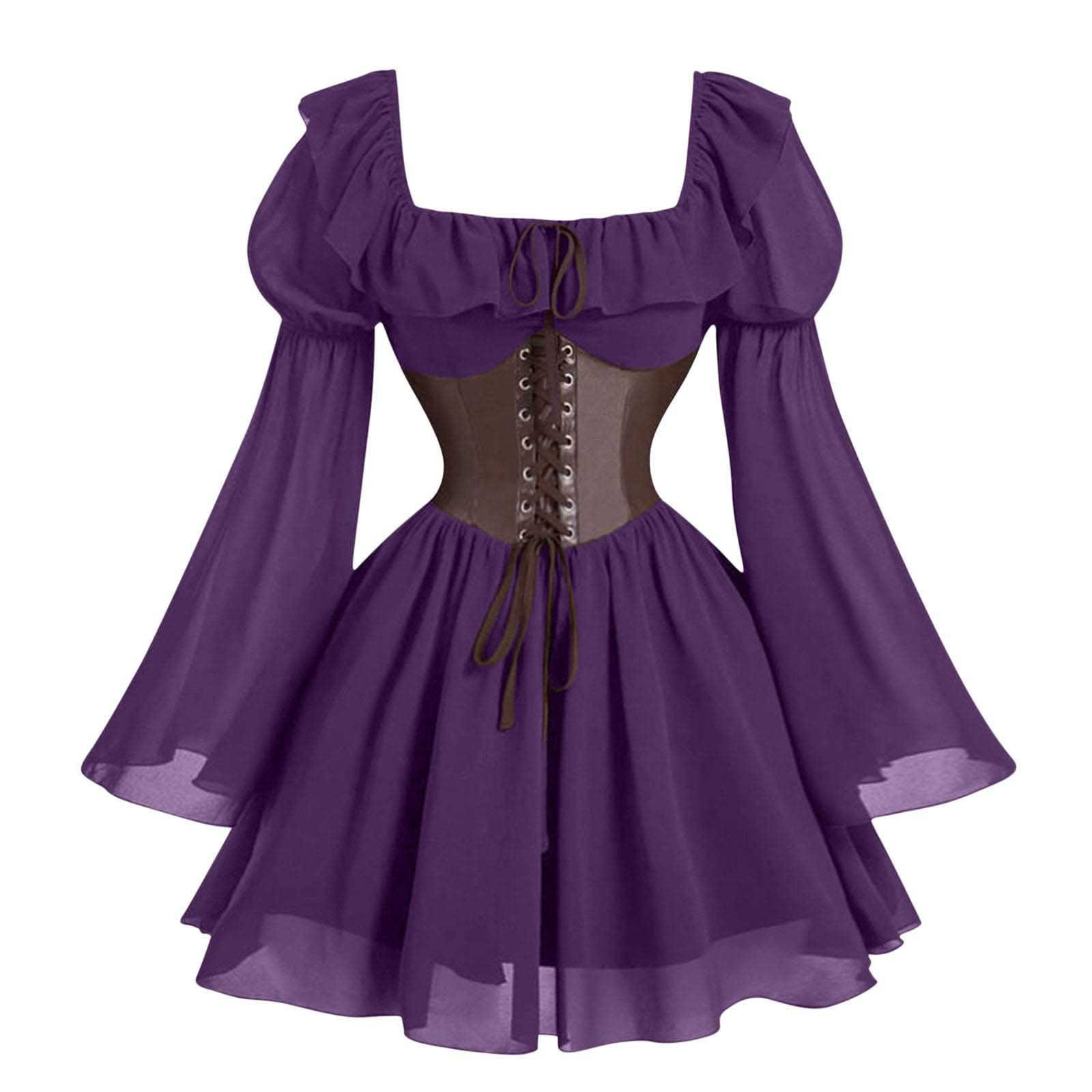 Renaissance Medieval Long Slee - огляд і ціна Women'S Fashion Victorian