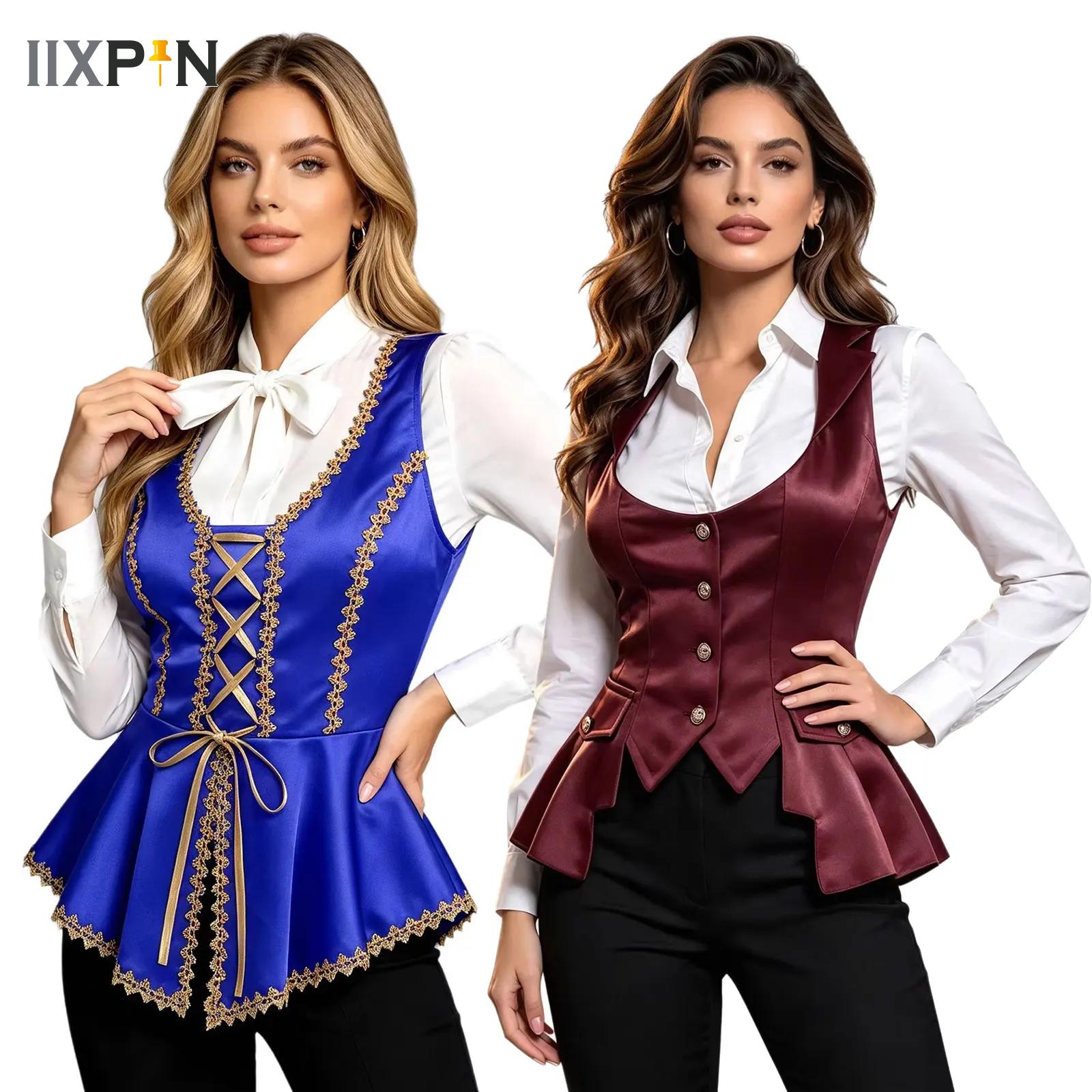 Women Victorian Satin Vests St - огляд і ціна Women'S Fashion Victorian