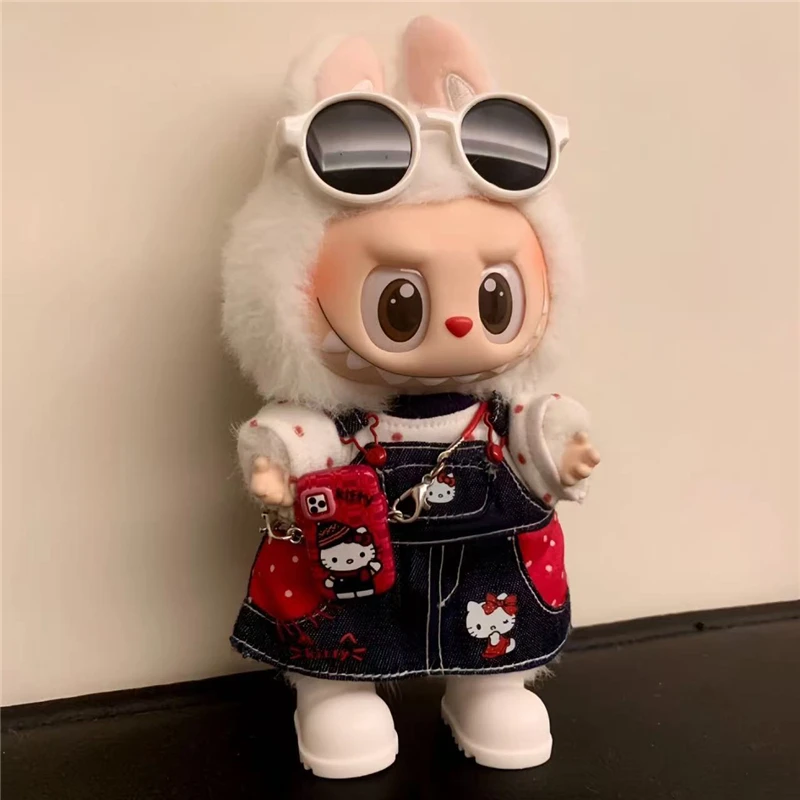 15 17cm For Labubu Doll Polka  - огляд і ціна Belted Shirt Dress