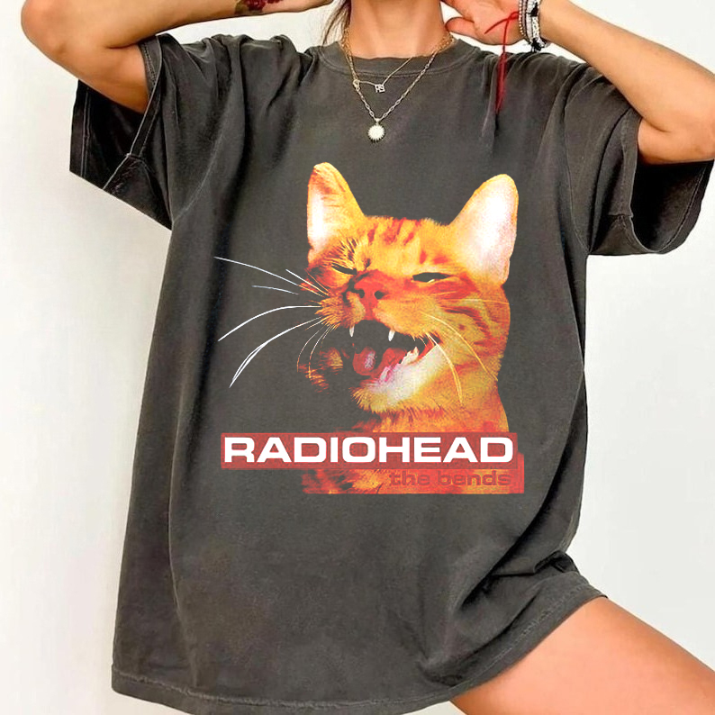 Radiohead The Bend Cat Graphic - огляд і ціна Women'S Fashion From The 90S