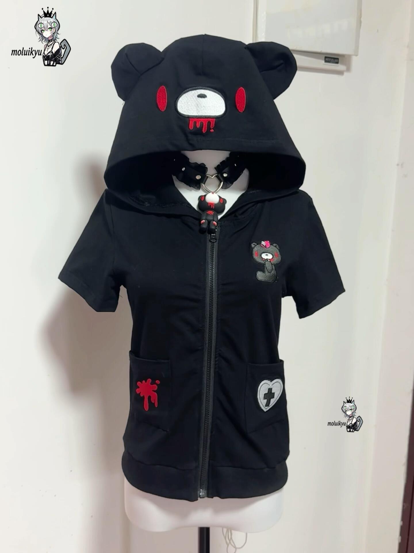 Kawaii Anime Hoodie Short Slee - огляд і ціна Women'S Fashion Zip Hoodie