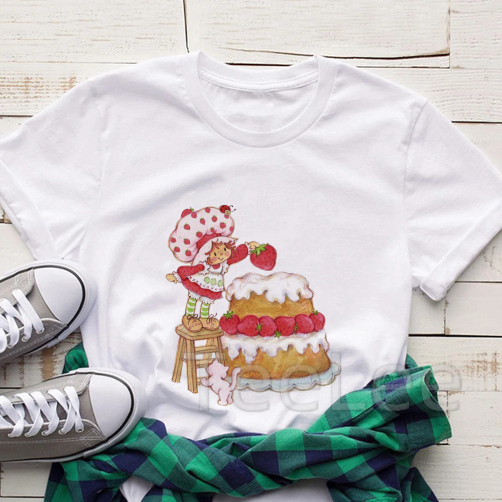 Vintage Strawberry Tshirt Wome - огляд і ціна Women'S Fashion From The 90S