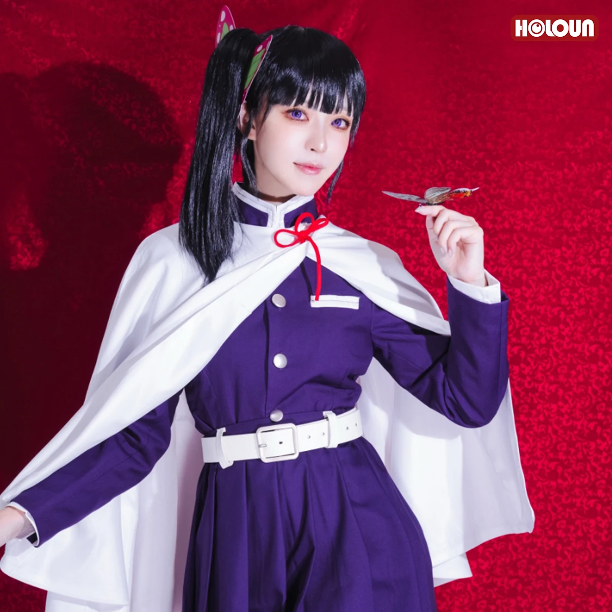 HOLOUN Anime Tsuyuri Kanawo Co - огляд і ціна Belted Shirt Dress